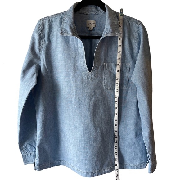 J.Crew Denim Popover Shirt in Light Wash - Picture 5 of 6